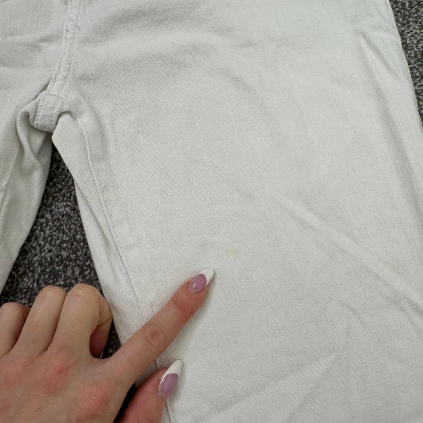 Y2K vintage mid rise stretchy denim bootcut jeans white