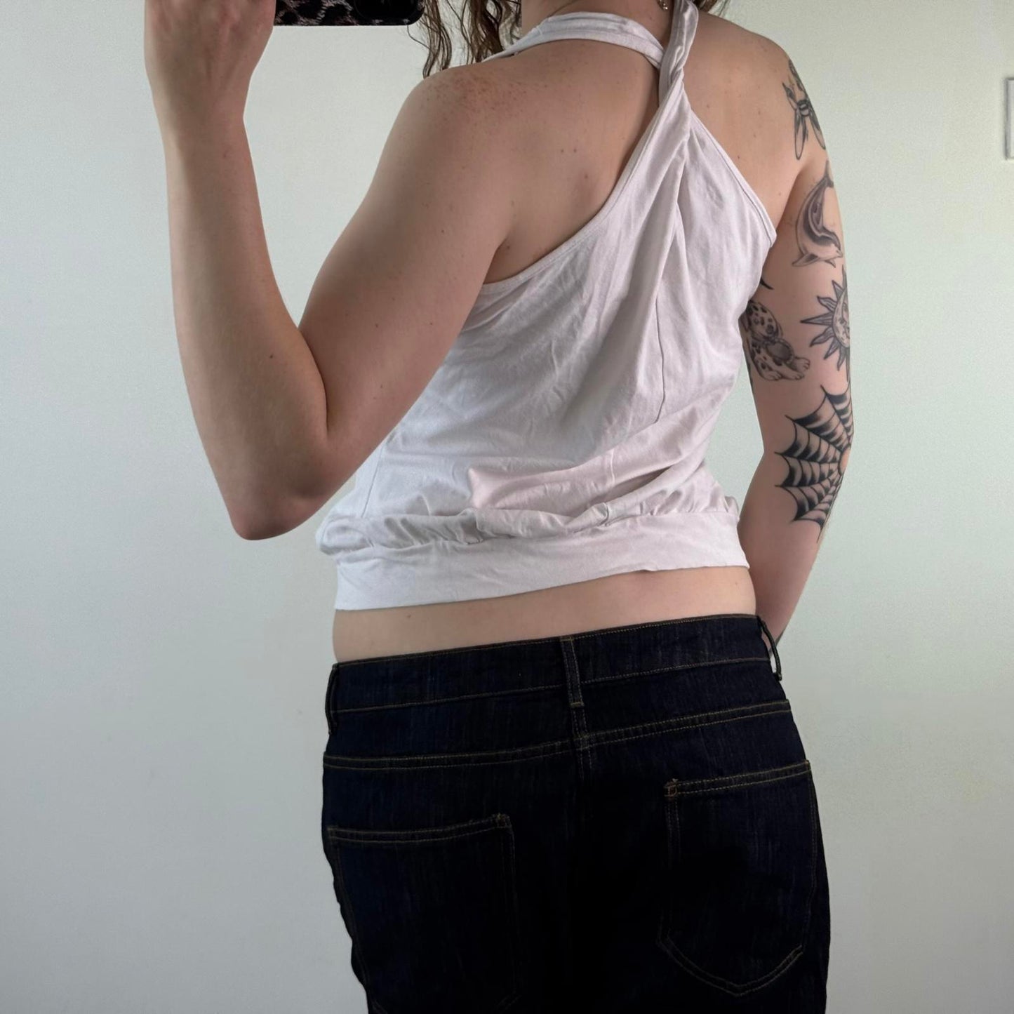 Y2K vintage cropped sequin rhinestone tank top touch slogan ruched racer back