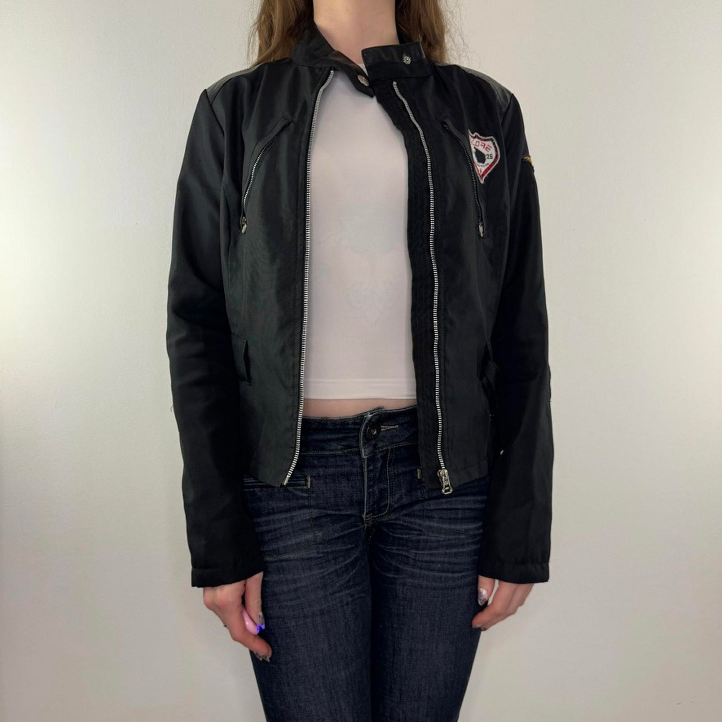 Y2K vintage archive fitted biker jacket