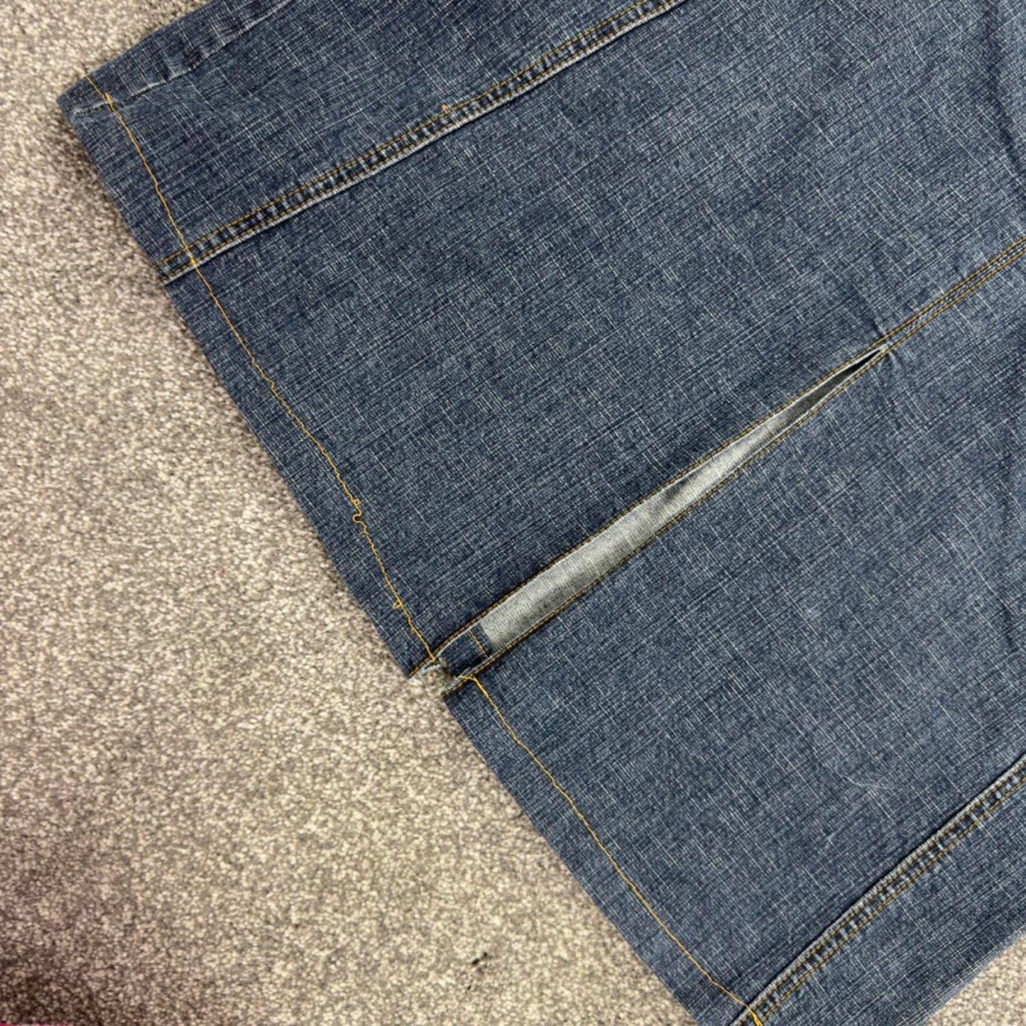 Y2K vintage stretchy denim midi skirt
