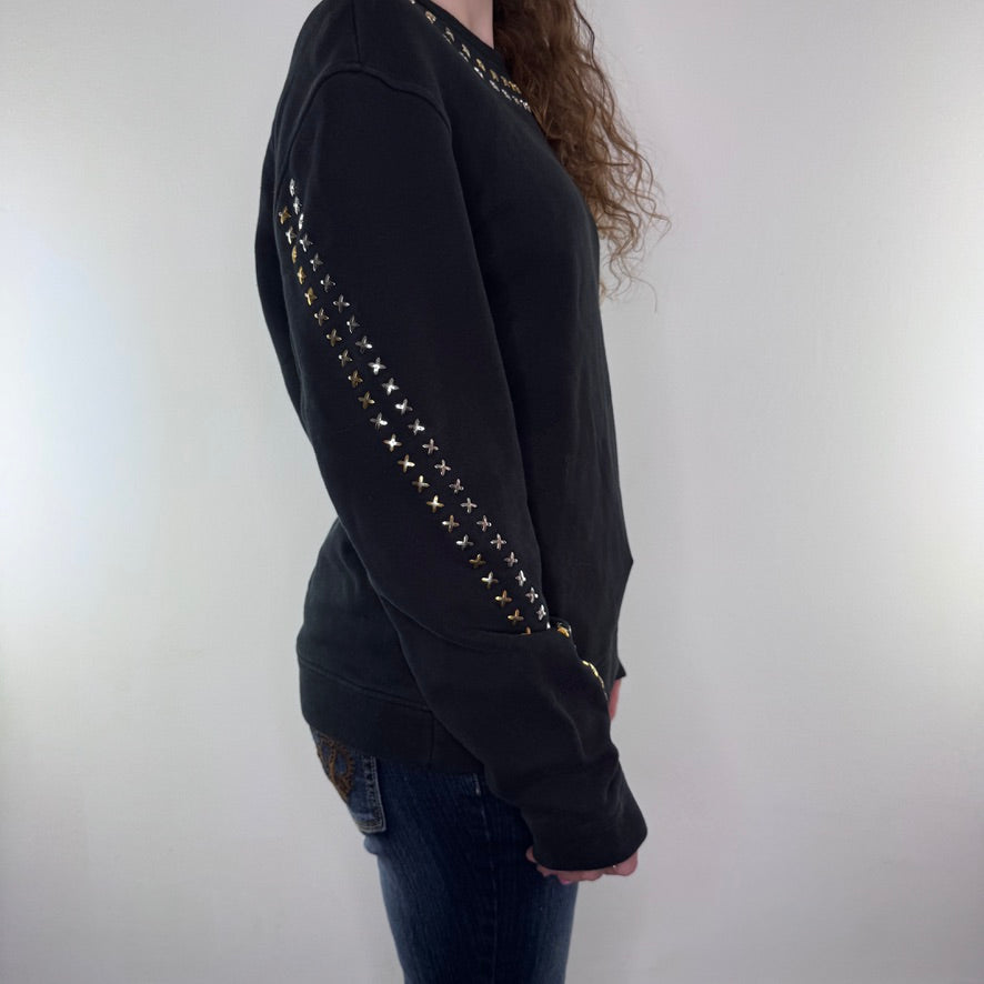 Versace Collection sweatshirt embellished metal cross