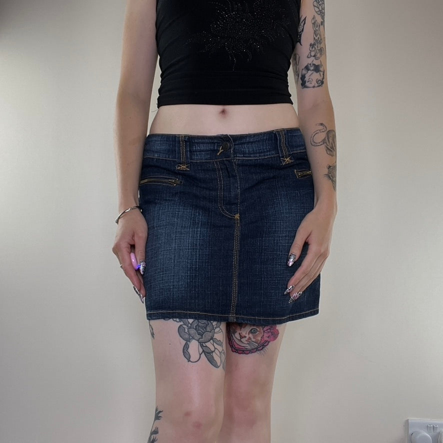 Y2K denim beach babe mini skirt summer