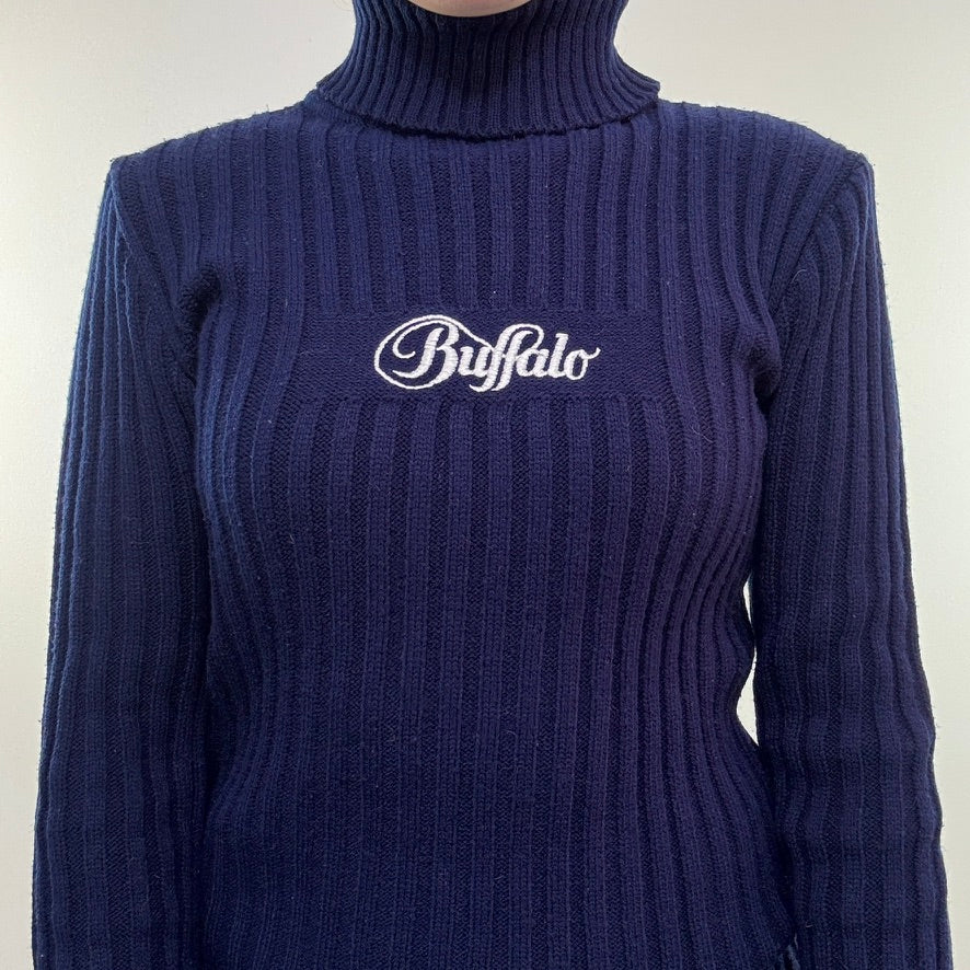 90s Y2K vintage Buffalo knit turtleneck jumper