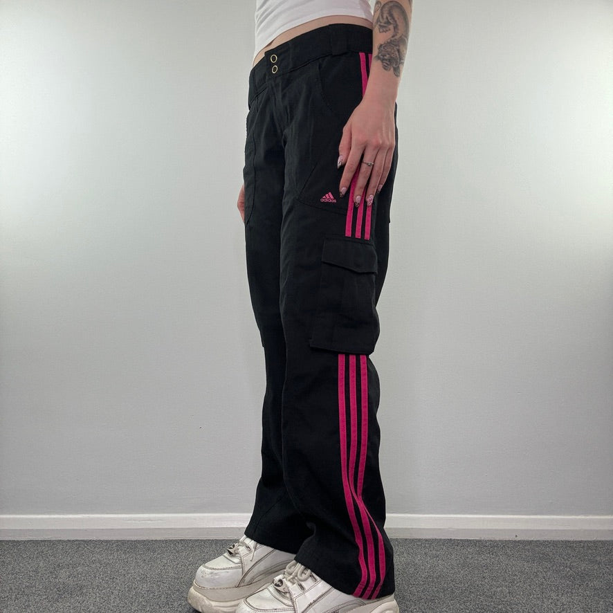 Y2K vintage Adidas mid rise tracksuit cargo baggy bottoms