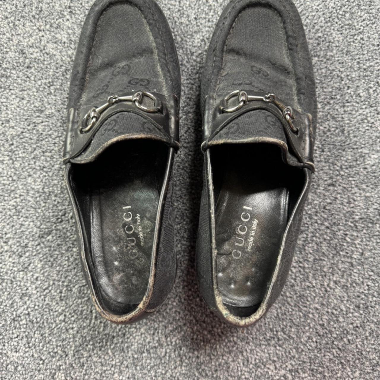 Vintage Gucci monogram loafers