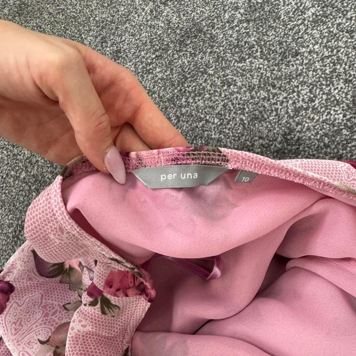 Y2K vintage Per Una floral lace pattern midi skirt frill ruffle low rise stretch