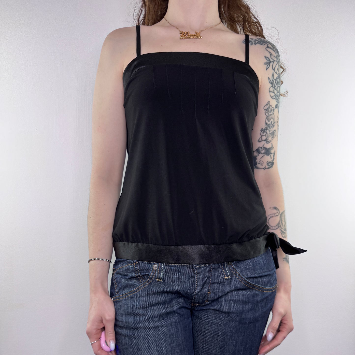 Y2K vintage bow cami top