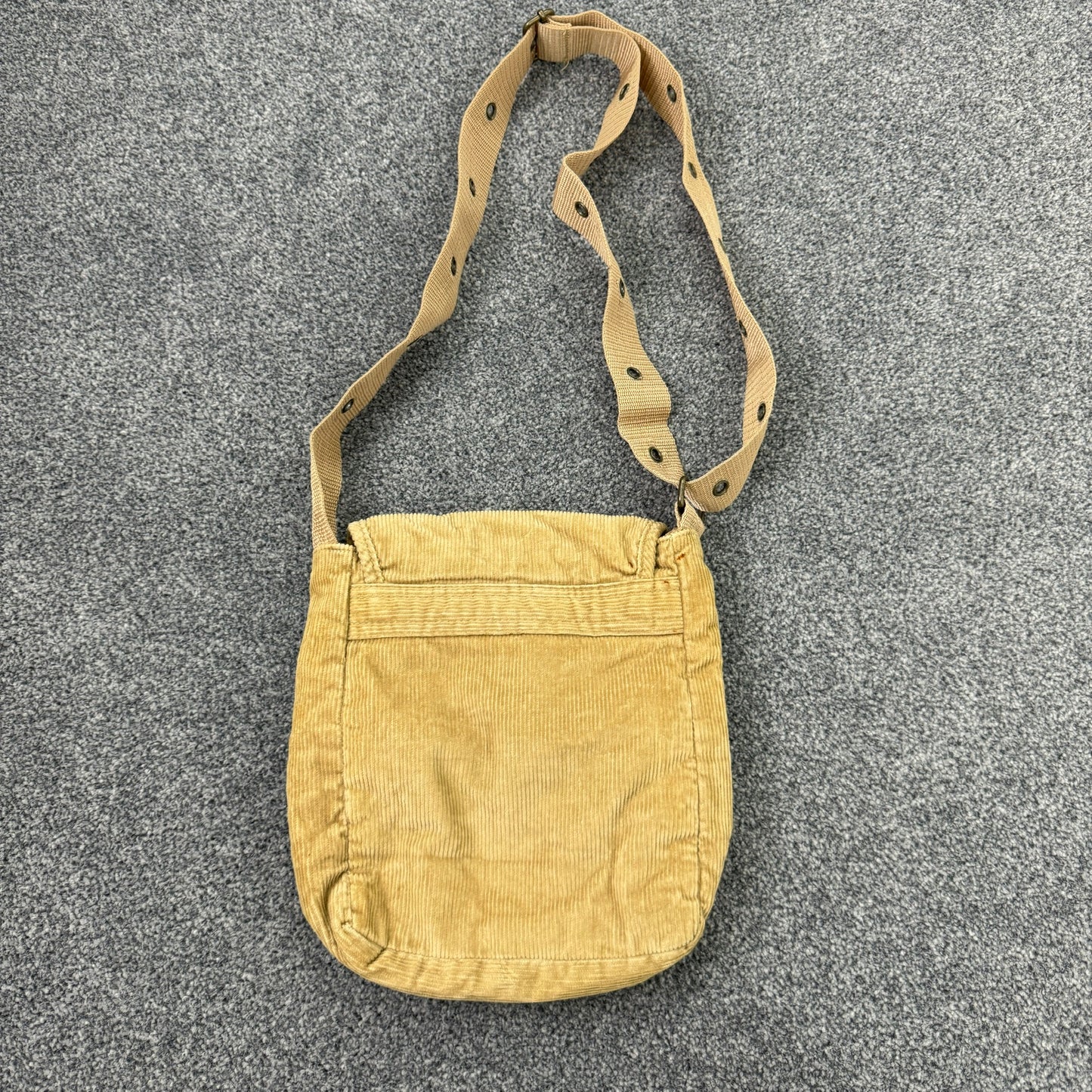 Y2K grommet corduroy side bag