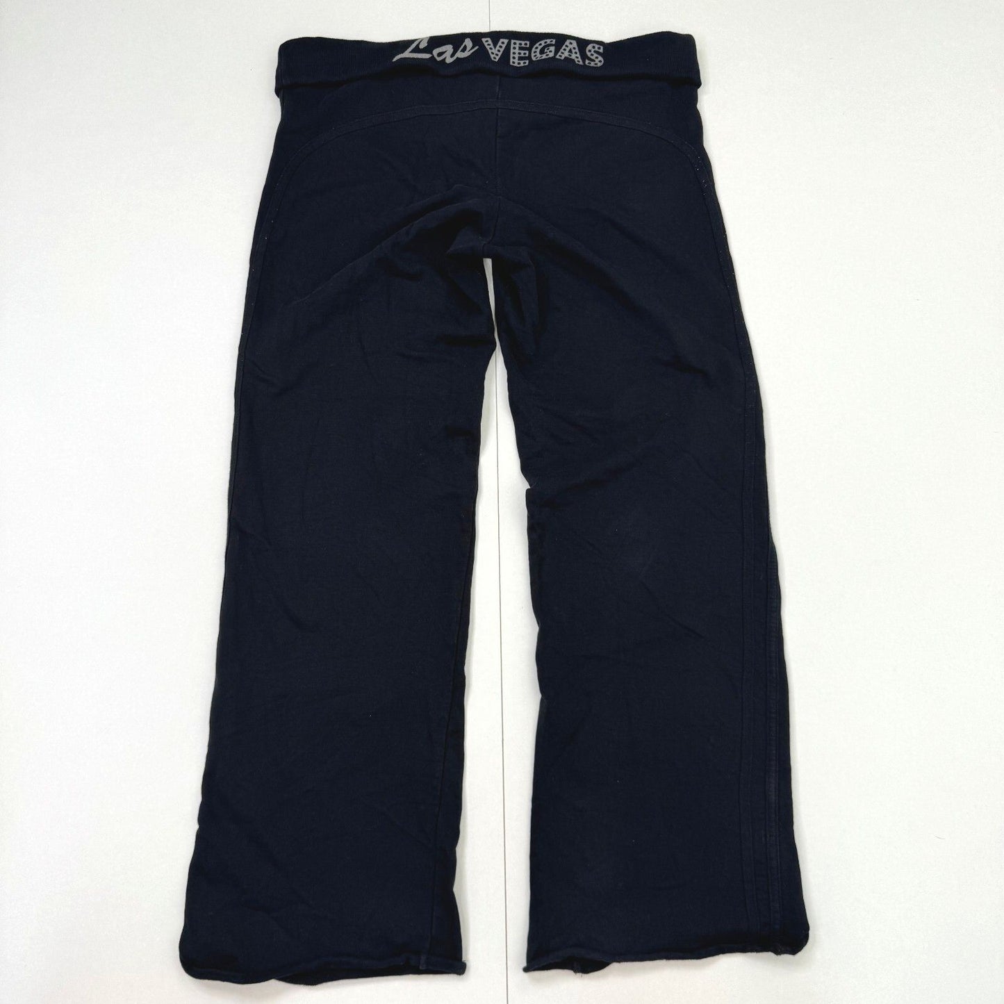 Y2K vintage fold over waistband tracksuit bottoms flare baggy Las Vegas low rise