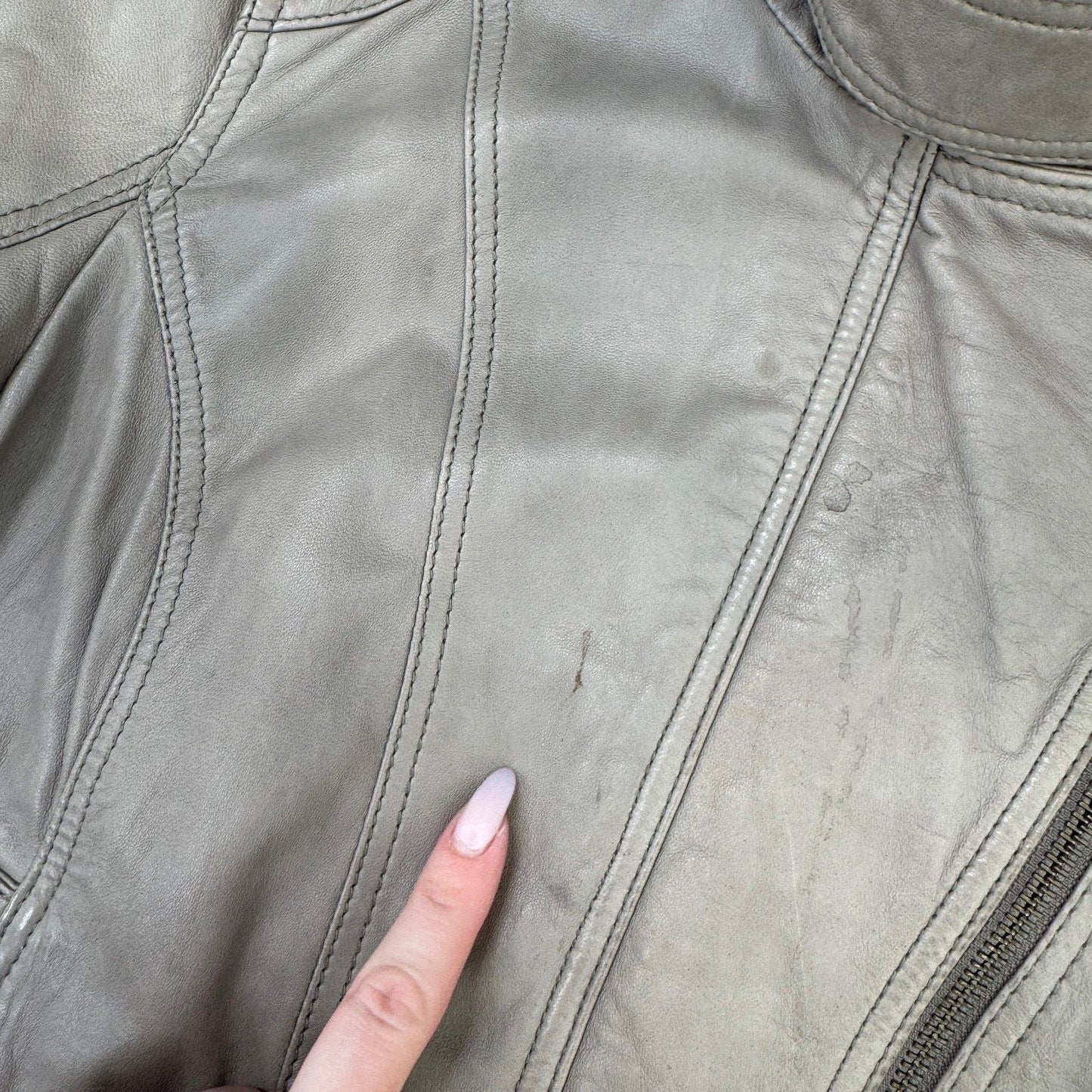 Y2K vintage Ted Baker high neck zip up leather jacket moto archive asymmetrical