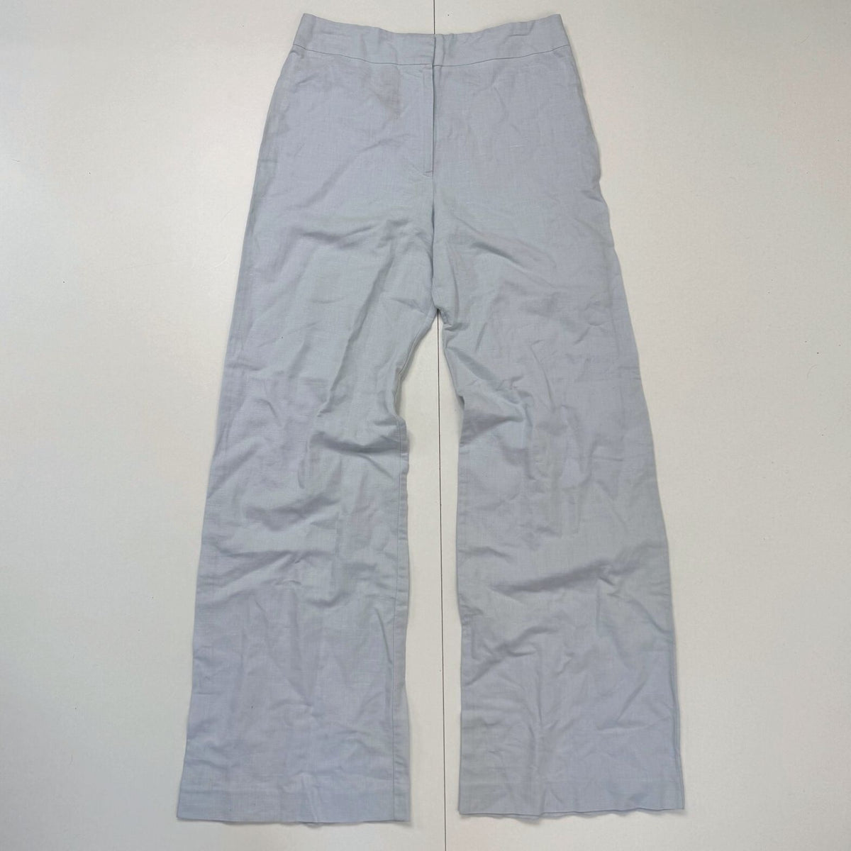 Y2K vintage tailored bootcut trousers dress pants formal office baby blue linen
