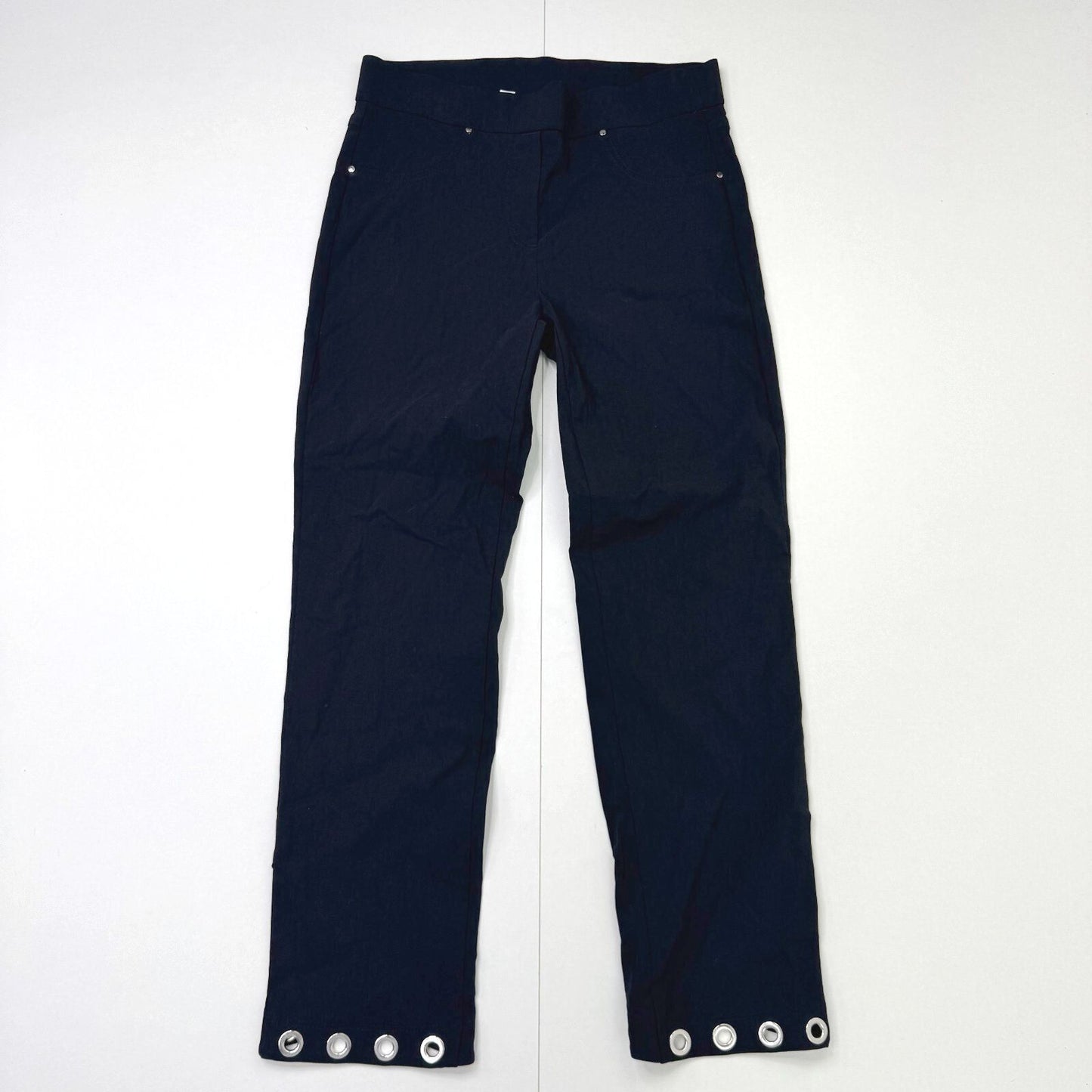 Y2K vintage capri trousers cropped grommet fitted stretchy
