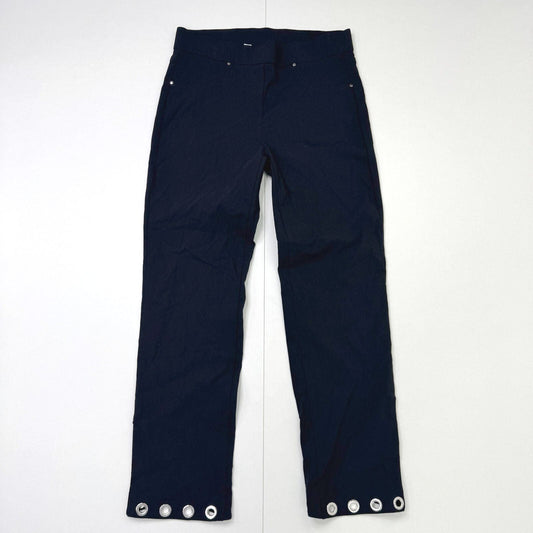 Y2K vintage capri trousers cropped grommet fitted stretchy