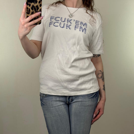 Y2K vintage FCUK t-shirt short sleeve top slogan unisex