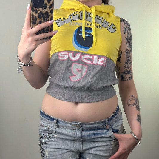 Y2K vintage Killah by Miss Sixty hoodie top sleeveless tank graphic crop sporty