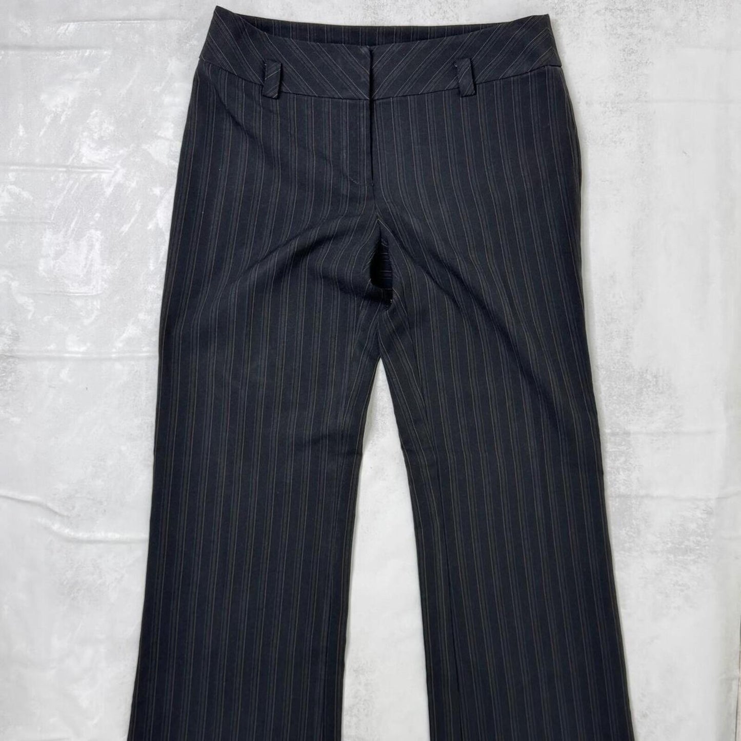 Y2K vintage tailored bootcut trousers formal office mid rise stripe pinstripe
